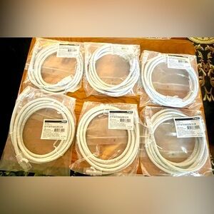 7 foot White Snagless Cat 6 Network Cable, Package of 6